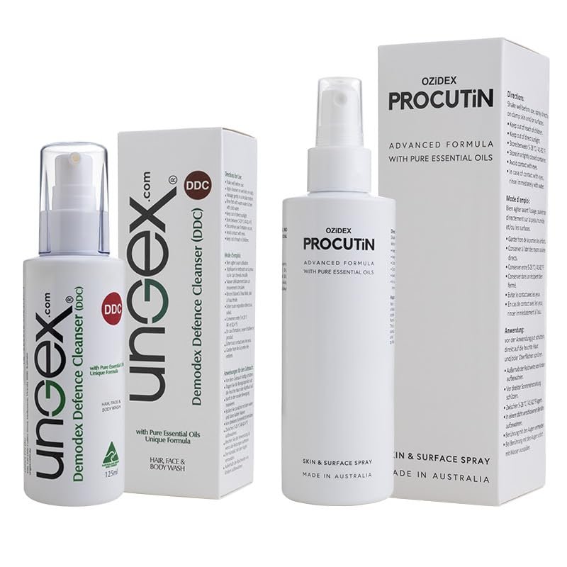 Demodex Defence Starter Pack: DDC Cleanser & Ozidex Procutin Skin Spray