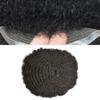 Afro Toupee Black Man Hiar Unit Full lace Weave Hair Unit Kinky Curly Hair Replacement Units For Black Mens Afro Toupee 8''X10'' 4MM Afro Wave #1 Jet Black view 4
