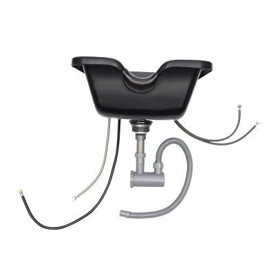 Shampoo Bowl For Salon, Wall Mounted Backwash ABS Salon Spa Barber Equipment With Spray Head, Professional Salon Spa Beauty Brushed Sink 9.84" in Depth, Portable Shampoo Bowl for Hair Stylists