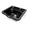 Shampoo Bowl For Salon, Wall Mounted Backwash ABS Salon Spa Barber Equipment With Spray Head, Professional Salon Spa Beauty Brushed Sink 9.84" in Depth, Portable Shampoo Bowl for Hair Stylists view 2