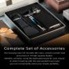 FREED Customized gifts Engraving Shaving Kit - Safety Razor with metal handle include razor base, razor travel case and 10 blades,it's the best gift for men (Galaxy Blue) view 4