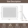 Hasipu Vanity Mirror with Lights, 14" x 10" LED Makeup Mirror, 3 Modes Light, Smart Touch Control Dimmable, 360Rotation, Rectangle White Frame, with 5X Magnifying Glass view 2