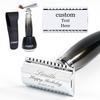 FREED Customized gifts Engraving Shaving Kit - Safety Razor with metal handle include razor base, razor travel case and 10 blades,it's the best gift for men (Hades) view 1
