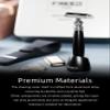 FREED Customized gifts Engraving Shaving Kit - Safety Razor with metal handle include razor base, razor travel case and 10 blades,it's the best gift for men (Black) view 2