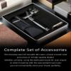 FREED Customized gifts Engraving Shaving Kit - Safety Razor with metal handle include razor base, razor travel case and 10 blades,it's the best gift for men (Black) view 3