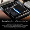 FREED Customized gifts Engraving Shaving Kit - Safety Razor with metal handle include razor base, razor travel case and 10 blades,it's the best gift for men (Metallic Cobalt Blue) view 3