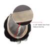 Hair Wonders Mens Toupee Human Hair Pieces Durable Fine Mono Hair Replacement System for Men Hairpiece Toupee for Men Protesis Capilar Para Hombre1B# OFF BLACK6x9-120% Medium density view 4