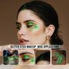Brzeaf Waterproof Christmas Green Glitter Stick, Chunky Glitter for Face/Body/Hair/Eyes/Lip, Singer Concert Music Rave Festival, Glitter Stick Makeup & Face Glitter Gel for Women Men 0.56 OZ view 3