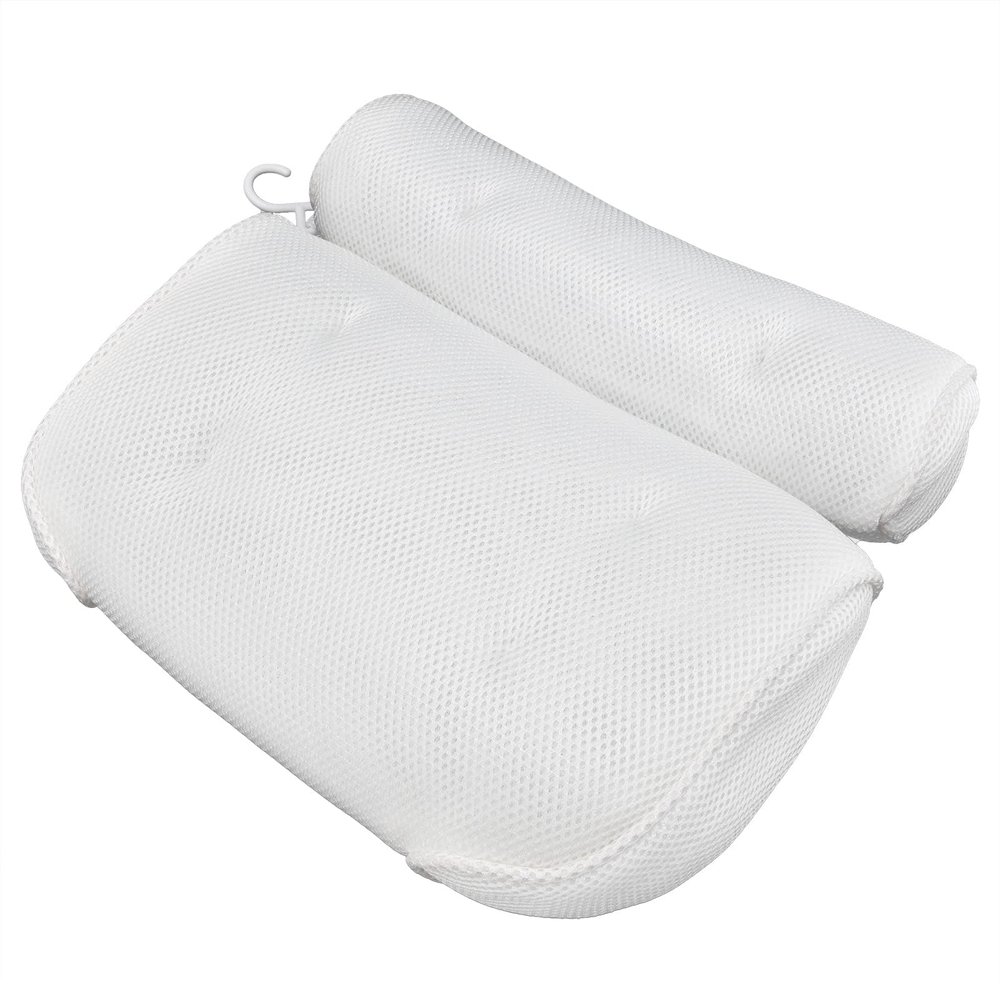 Bath Pillow, Soft Comfortable Bathtub Pillow for Neck Back Support, Mesh Suction Cup Pillow Hot Tub Accessories for Women Men Soaking
