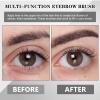 Gerrii 200 Pieces Disposable Angled Eyebrow Brushes Bulk Brow Tint Brushes Eye Makeup Brush Eyeliner Brush Tinting for Women Girls Salon Beauty Cosmetic Make up Tool Esthetician Supplies(Silver) view 3