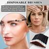 Gerrii 200 Pieces Disposable Angled Eyebrow Brushes Bulk Brow Tint Brushes Eye Makeup Brush Eyeliner Brush Tinting for Women Girls Salon Beauty Cosmetic Make up Tool Esthetician Supplies(Silver) view 4