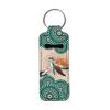 Baxinh Boho Mandala Turtle Printed Chapstick Holder Keychain Clip-on Sleeve Chap Stick Pouch Lip Balm Holsteror Lipstick Tracker Safeguard view 1