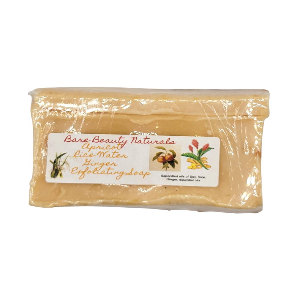 Rice Water Ginger Soap (Brick cut 9-10.9 oz, LoExfol DeepClnBrush)