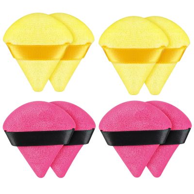 8 Pieces Triangle Powder Puff Face Soft Triangle Makeup Puff Velour Cosmetic Foundation Blender Sponge Beauty Makeup Tools