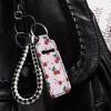 Baxinh Cherry Printed Chapstick Holder Keychain, Neoprene Chapstick Lip Balm Holder Lipgloss Lipstick Holder Keychains for Lipstick, Chapstick, Lip Balm, Lanyard view 3