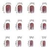 24Pcs Christmas Press on Nails Short Square Fake Nails Acrylic False Nails with Silver Flash Powder Winter Snowflakes Design Full Cover Artificial Glue on Nails Winter Nail Decorations for Women Girls view 2