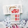 24Pcs Christmas Press on Nails Short Square Fake Nails Red Stripe Acrylic Nails Cute Elk Snowflake Full Cover False Nails with Designs Press on Nails Winter Xmas Nail Art Decorations for Women Girls view 4