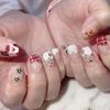 24 Pcs Square Christmas Press on Nails Short Christmas Fake Nails with Snowman and Cartoon Designs Winter Full Cover Christmas Glue on Nails Christmas Acrylic Nails for Women DIY Decorations view 1
