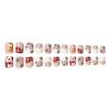 24 Pcs Square Christmas Press on Nails Short Christmas Fake Nails with Snowman and Cartoon Designs Winter Full Cover Christmas Glue on Nails Christmas Acrylic Nails for Women DIY Decorations view 2