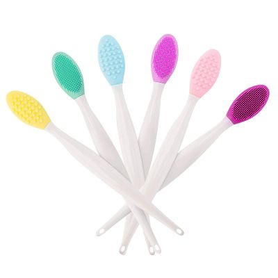 Ankexin Silicone Exfoliating Lip Brush Double-Sided Lip Brush Soft Cleaning Tool
