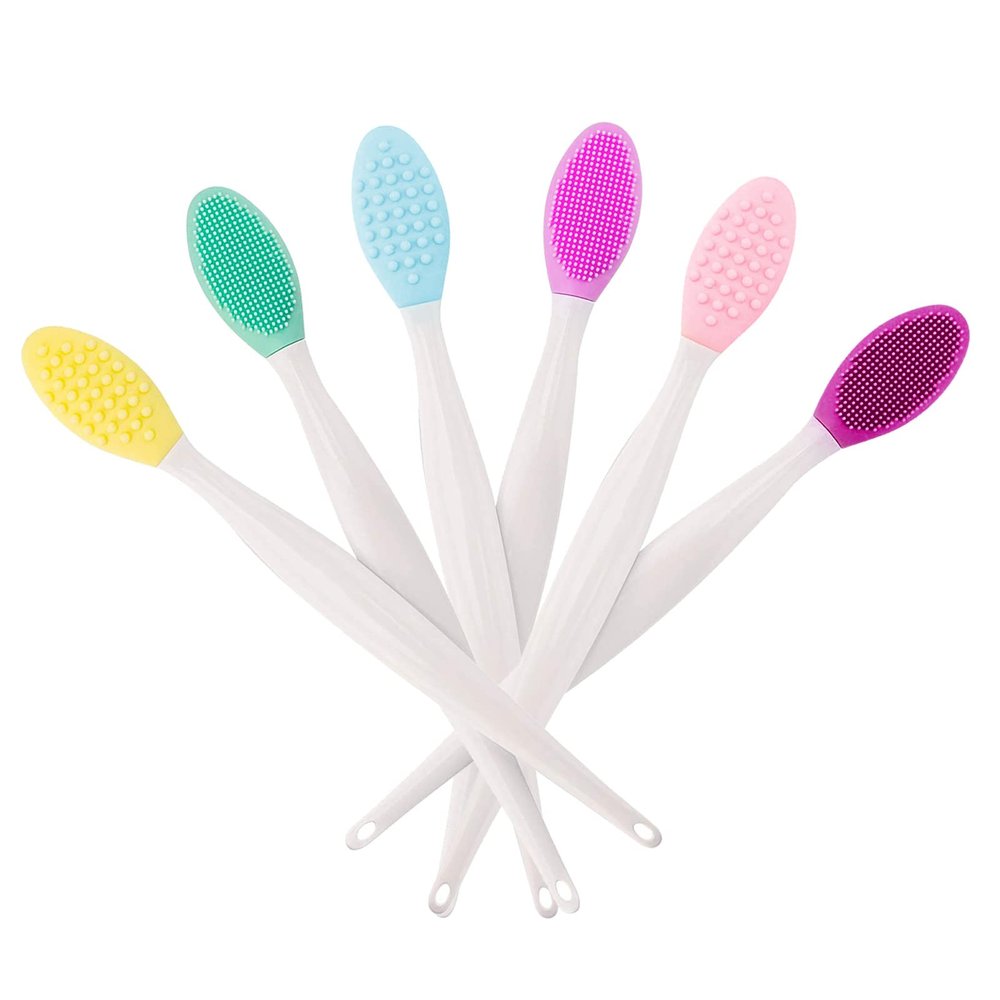 Ankexin Silicone Exfoliating Lip Brush Double-Sided Lip Brush Soft Cleaning Tool