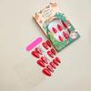 CEWEWP 24Pcs Christmas Press on Nails Almond Red Medium Glue on Nails with White Snowflakes Design Christmas Fake Nails Glossy Acrylic Nails Stick on Nails for Women Girls Christmas Nails Decoration view 3
