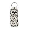 Baxinh Dog Paws Printed Chapstick Holder Keychain with Keyring, Neoprene Lippy Clip-on Holder Keychain for Women Girl, Functional Lip Balm Protector Case view 1