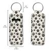 Baxinh Dog Paws Printed Chapstick Holder Keychain with Keyring, Neoprene Lippy Clip-on Holder Keychain for Women Girl, Functional Lip Balm Protector Case view 2