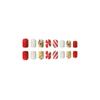 CEWEWP 24 Pcs Christmas Press on Nails Square Short Fake Nails with Embossed Gingerbread Man Designs Winter Full Cover Christmas Glue on Nails Christmas Acrylic Nails for Women DIY Decorations view 4