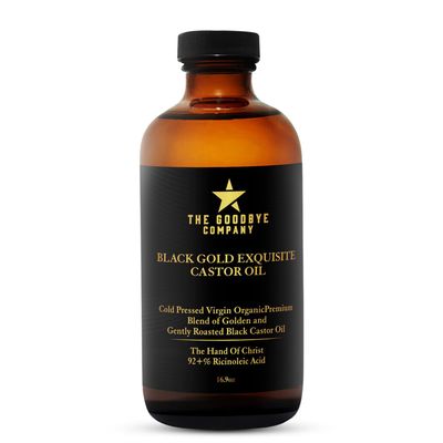 The Goodbye Company 100% Pure Organic Jamaican Black Castor Oil - Premium Cold-Pressed for Hair Growth, Skin Moisturizing, Eyelashes & Eyebrows - 16.9oz