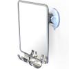 Luxo Shower Mirror, Shower Mirror fogless for Shaving with a Removable Razor Holder - Shaving Mirror for Shower with a Powerful Suction Cup - Shatterproof fogless Mirror for Shower view 1