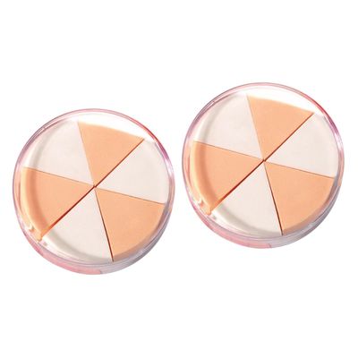 balacoo 2pcs Makeup Puff Sponge Skin-friendly Triangle Sponges for Foundation Powder Versatile Dry Wet Use for Home Salon and Travel Efficient Makeup Application with Storage Box