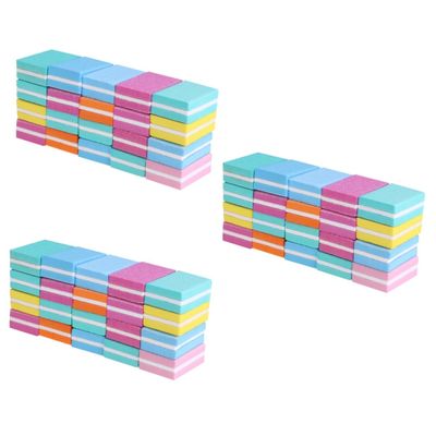 minkissy 150pcs Nail Art Files Small Sanding Cubes for Professional Manicure and Pedicure for Healthy Nail Care and Sanding Mixed Colors