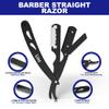 UM Supplies Straight Razors for Men  Professional Barber Straight Edge Razor Kit with 20 Replaceable Insert Single Edge Blades - Navajas Para Barbero view 2