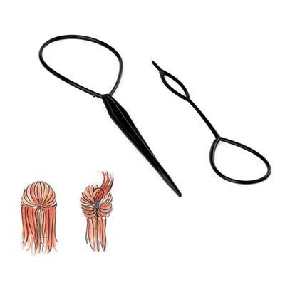 minkissy 1set Hair Bun Maker Diy Hair Braiding Tools for Women Girls Easy Use Styling Accessories Cosmetology Students Black