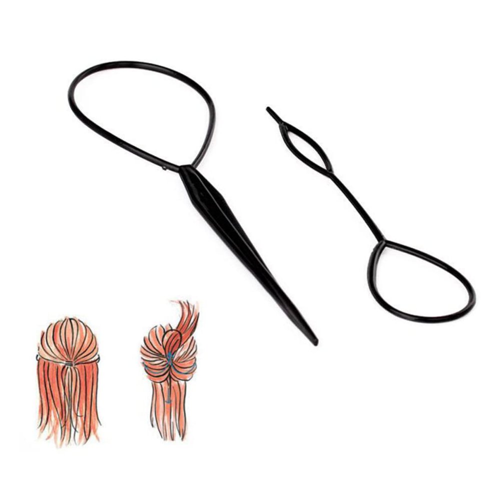 minkissy 1set Hair Bun Maker Diy Hair Braiding Tools for Women Girls Easy Use Styling Accessories Cosmetology Students Black