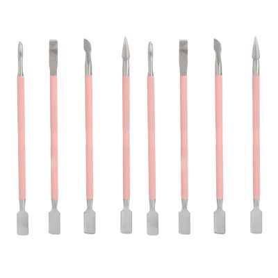 2 PCS Cuticle Pusher Dual Sided, Stainless Steel Professional Grade Stainless Steel Cuticle Remover and Cutter, Dual Ended Nail Care Tool, Cuticle Pusher and Nail Cleaner