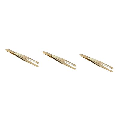 Mipcase 3pcs Stainless Steel Eyebrow Tweezers Brush Twizzers for Women Eyebrow Grooming Kit Clip Makeup Tweezers for Eyelashes Extension