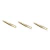 Mipcase 3pcs Stainless Steel Eyebrow Tweezers Brush Twizzers for Women Eyebrow Grooming Kit Clip Makeup Tweezers for Eyelashes Extension view 1