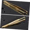 balacoo 2pcs Stainless Steel Eyebrow Tweezers Sharp Tweezers for Ingrown Hair Eyebrow Clip for Makeup view 2