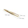 Mipcase Stainless Steel Gold-plated Eyebrow Tweezers with Comb Makeup Tool for Eyelash Extensions Durable and Portable Easy to Clean Essential Cosmetic Accessory view 2