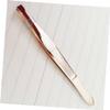 Mipcase Stainless Steel Gold-plated Eyebrow Tweezers with Comb Makeup Tool for Eyelash Extensions Durable and Portable Easy to Clean Essential Cosmetic Accessory view 3