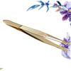 Mipcase Stainless Steel Gold-plated Eyebrow Tweezers with Comb Makeup Tool for Eyelash Extensions Durable and Portable Easy to Clean Essential Cosmetic Accessory view 4