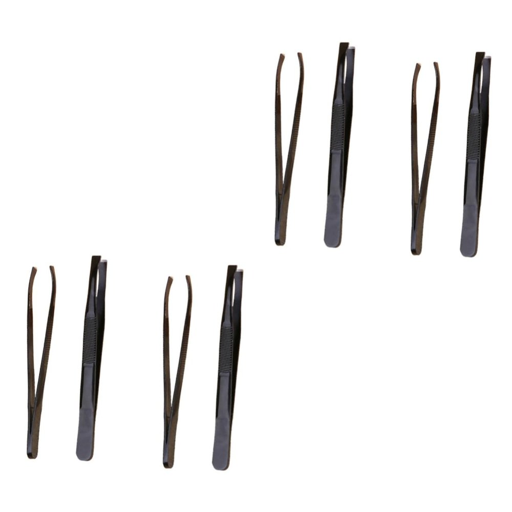 balacoo 8pcs Stainless Steel Eyebrow Shaping Tool Eyebrow Tweezers and Clamps for Precise Trimming and Grooming Compact for Travel