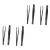 balacoo 8pcs Stainless Steel Eyebrow Shaping Tool Eyebrow Tweezers and Clamps for Precise Trimming and Grooming Compact for Travel view 1