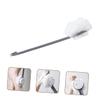 POPETPOP 3pcs Long Handle Shower Brush Body Exfoliator Bathtub Scrubber Brush for Bathroom Double Sides view 3