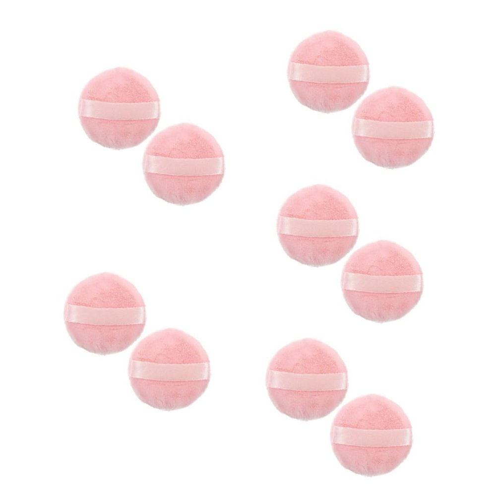 balacoo 10pcs Soft Makeup Powder Puff for Women Reusable Cosmetic Sponges for Foundation Blusher and Setting Powder for Home Beauty Salons