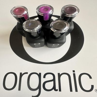 Organic Nails MIDNIGH GARDEN 5 colores color gel 15ml gothic, fiusha, purple, blue, scarlet