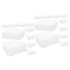 ABOOFAN 20pcs Square Sponge Cases Makeup Sponge Powder Puff Holder Compact Storage Box for Cosmetics view 1