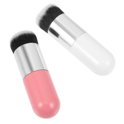 balacoo 4pcs Makeup Brush Fluffy Synthetic Loose Powder Foundation Brush for Blending Buffing and Setting for Contouring and Highlighting Silky Touch Skin
